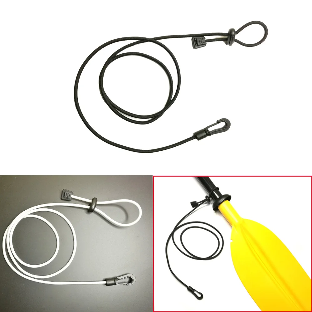 Fishing Kayak Paddle Leash - 1.2メートルカヌーカヤックパドルリーシュクリップ安全釣竿テザーホルダーストラップ