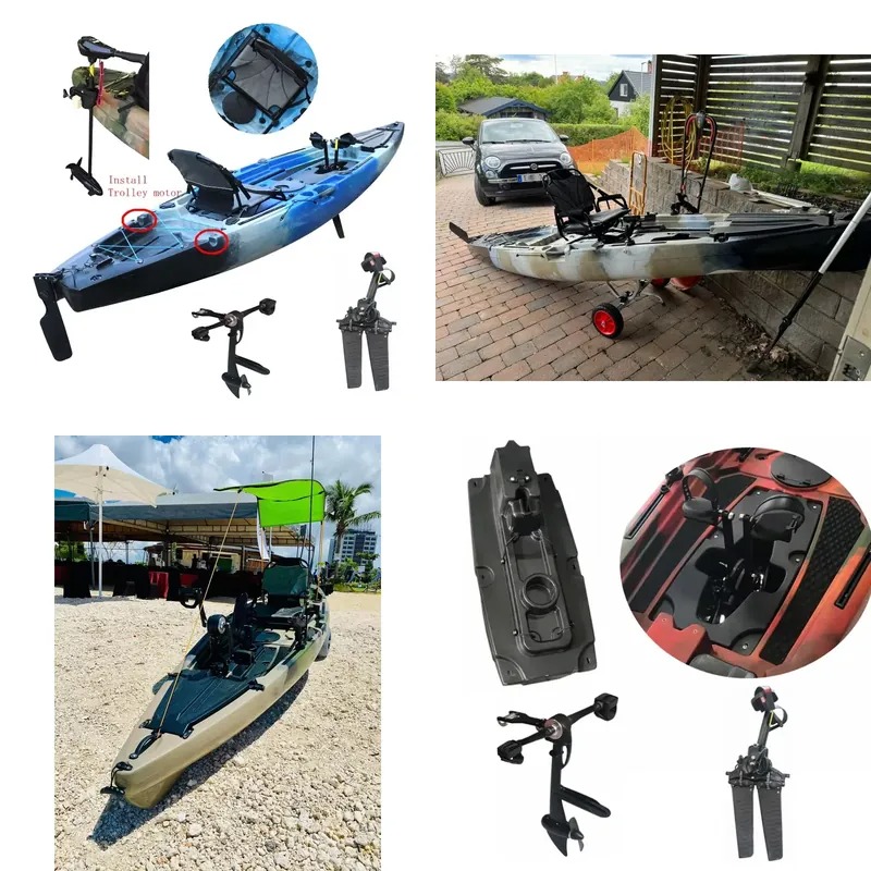 Fishing Kayak Seat - シングルペダル電動モーター釣り用モーター カヤック用電動モーター シットオントップツーリング HDPEプラスチック製シングルシート釣り用 12フィート