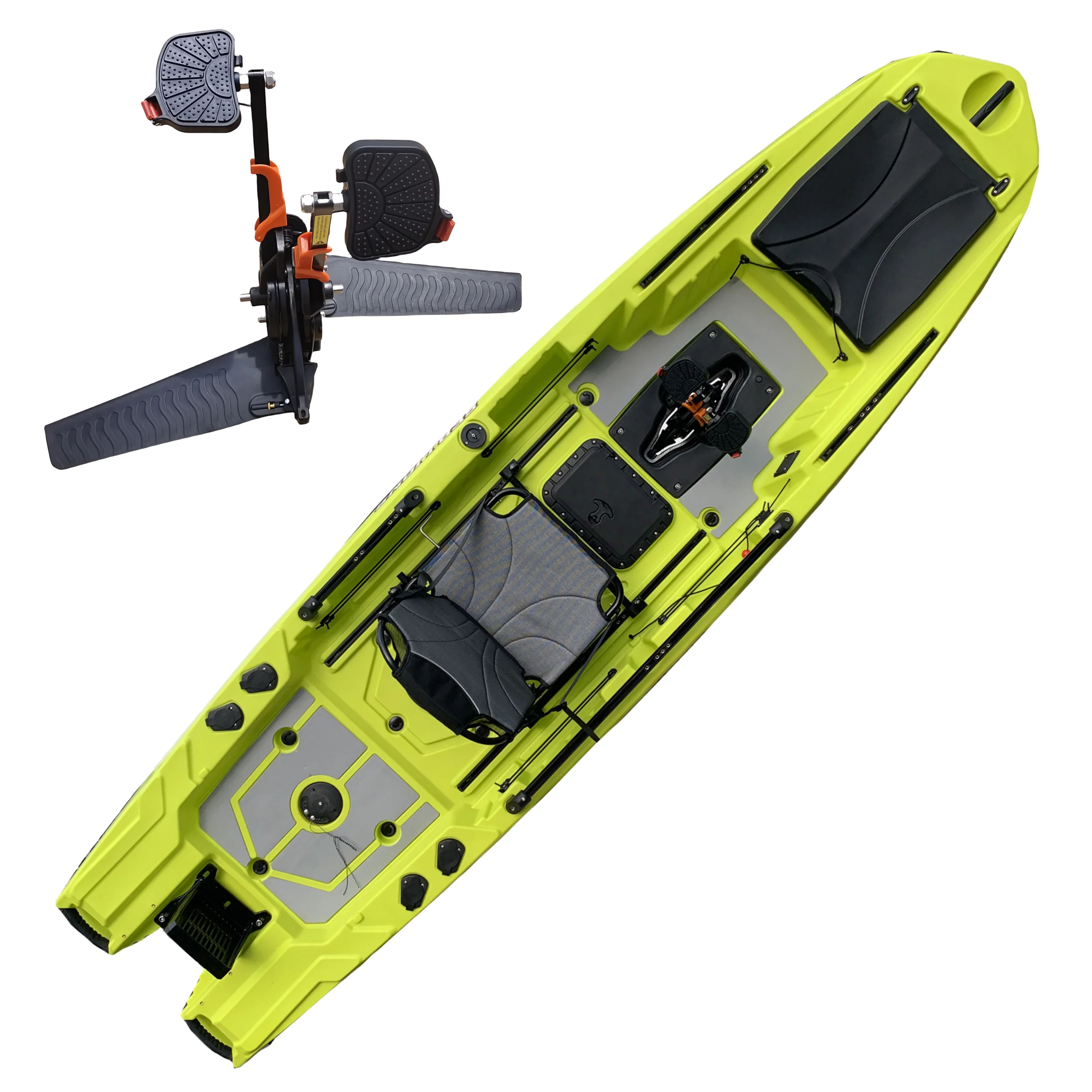 Fishing Kayak Seat - プラスチック製のシングルフィッシングペダル,プロのカヤック,アルミシート,大きなハッチペダルシステム