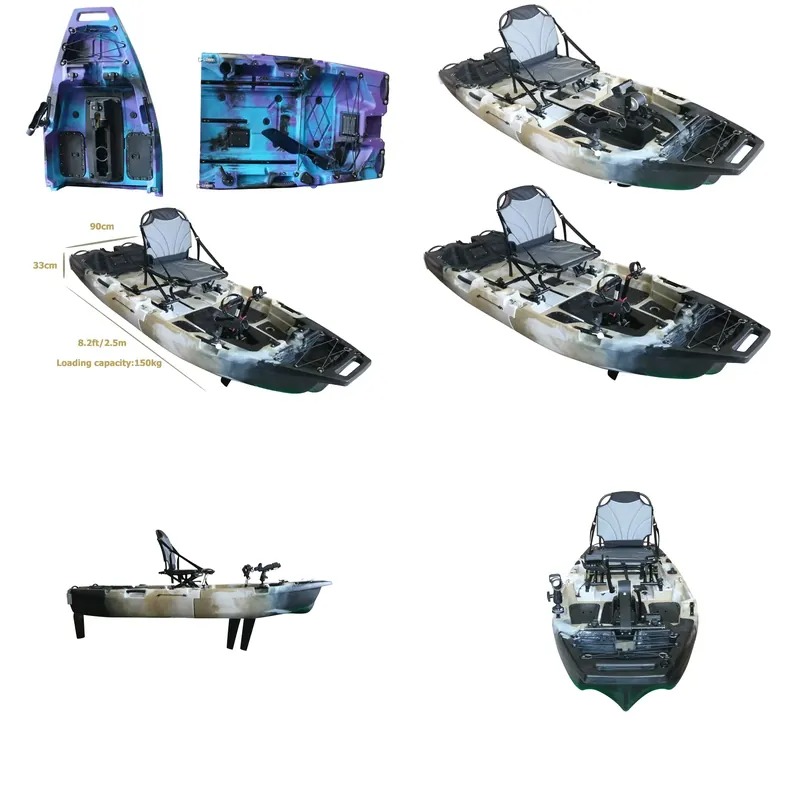 8フィート モジュラー式 シングルシート フィンペダル駆動  - Fishing Kayak Seat のレビューと価格