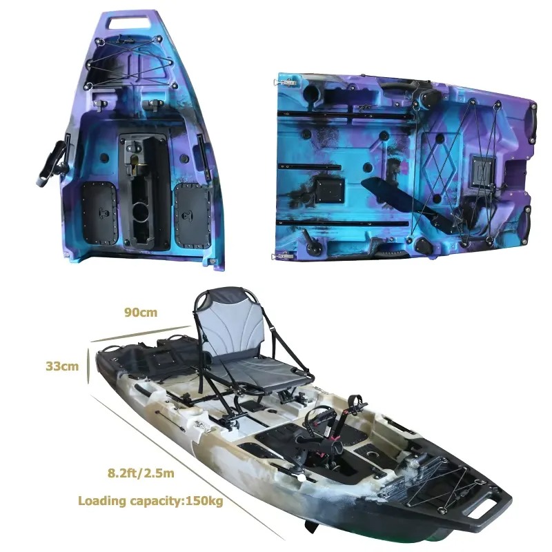 8フィート モジュラー式 シングルシート フィンペダル駆動  - Fishing Kayak Seat のレビューと価格