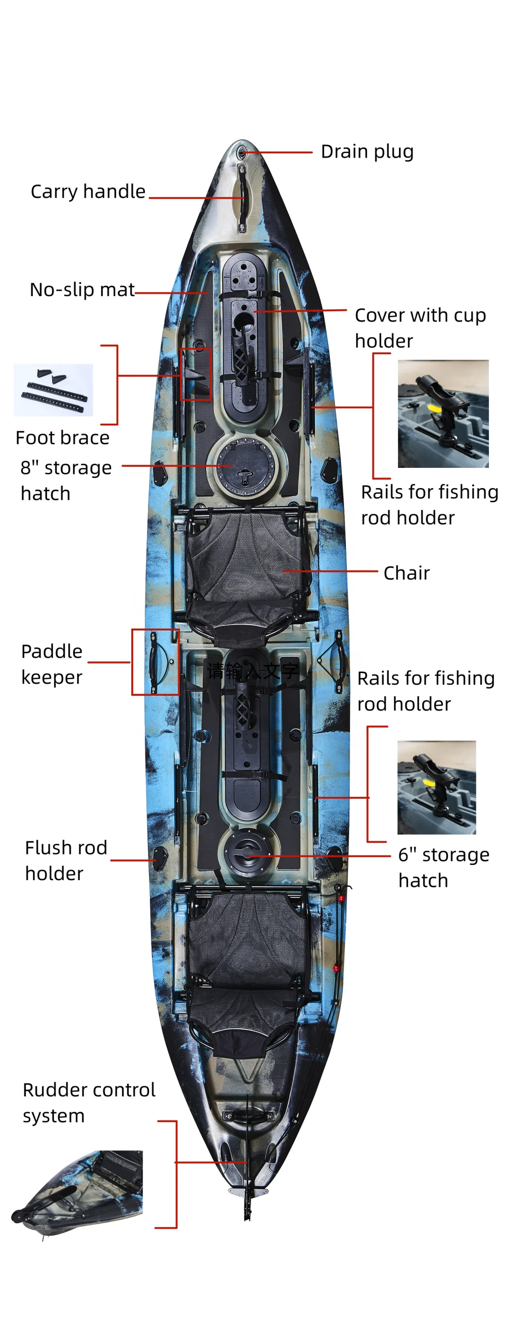 プラスチック製のカヤック釣り,パドルアクセサリー,大人用,ウ - Fishing Kayak Paddle のレビューと価格