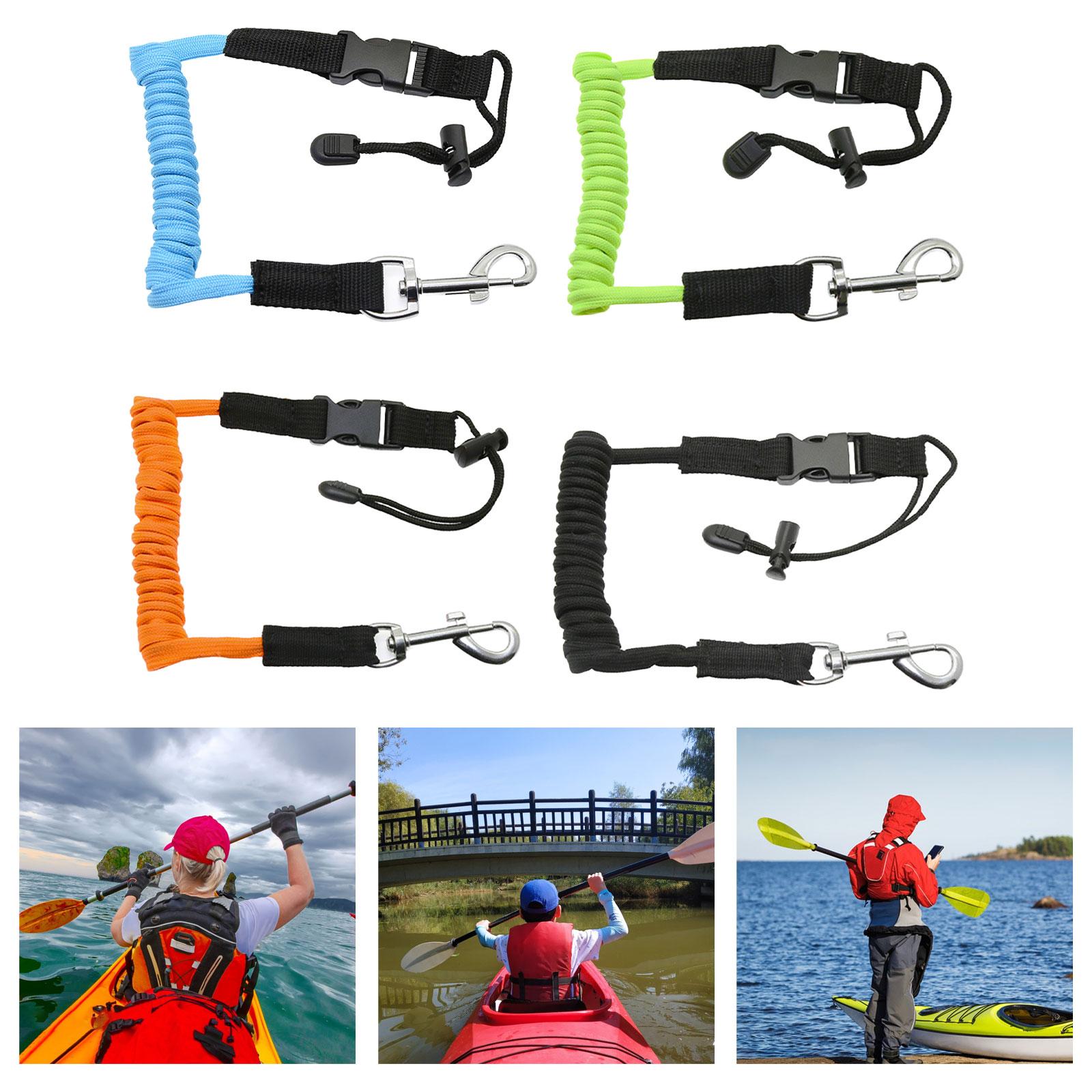プレミアムカヤックパドルリーシュコイル状ロープバンジーストラ - Fishing Kayak Paddle Leash のレビューと価格